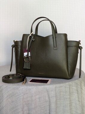 NWT Radley London Blake Gardens Large Grab Bag – Pine Green